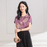 Melinda Floral Print Viscose Cheongsam Top