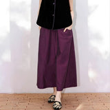 Henriette Wide-Leg Cotton Cheongsam Pants