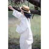 Bellatrix Light Linen White Cheongsam Top