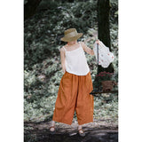 Dragon Wide-Leg Cotton Cheongsam Pants