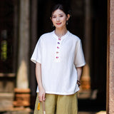 Equinox Linen Lyocell Cheongsam Top