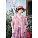 Duchess Soft Smoke Pink Cheongsam Top