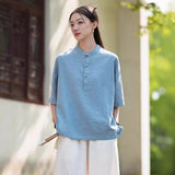 Taya Linen Cotton Modern Qipao Top
