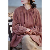 Tatiana Linen Rosewood Pink Cheongsam Top