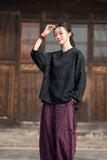 Begonia Hand-Dyed Ramie Cheongsam Top