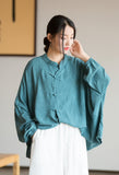 Undine Light Green Tie-Dye Cheongsam Cardigan