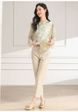 Agate Loose Fit Patterned Cheongsam Top