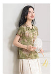 Melinda Floral Print Viscose Cheongsam Top