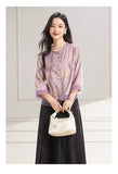 Yvette Lace Jacquard Cheongsam Top