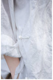 Bellatrix Light Linen White Cheongsam Top