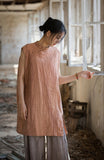 Zenaida Tie-Dye Ramie Cheongsam Top