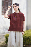 Maison Ramie Cotton Cheongsam Top