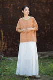 Nerissa Cotton-Ramie Tie-Dye Cheongsam Top