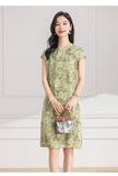 Crown Silk Cheongsam Dress