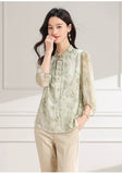 Agate Loose Fit Patterned Cheongsam Top