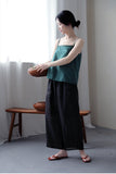 Brilliance Wide-Leg Ramie Cheongsam Pants