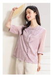 Aurelia Lace Mandarin Collar Cheongsam Top
