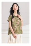 Melinda Floral Print Viscose Cheongsam Top
