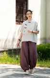 Arabella Linen Tencel Cheongsam Top