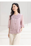 Aurelia Lace Mandarin Collar Cheongsam Top