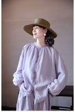 Quintessa Silk Purple Mist Cheongsam Shirt