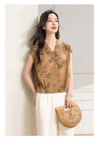 Aquamarine Lace Silk Cheongsam Top