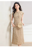 Ava Lace Slim-Fit Cheongsam Dress