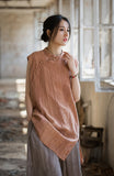 Zenaida Tie-Dye Ramie Cheongsam Top