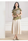 Melinda Floral Print Viscose Cheongsam Top
