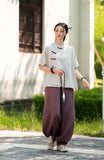 Arabella Linen Tencel Cheongsam Top