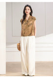 Aquamarine Lace Silk Cheongsam Top
