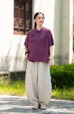 Arabella Linen Tencel Cheongsam Top