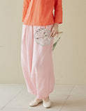 Poppy Lightweight Ramie Lantern Cheongsam Pants