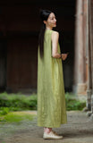 Willa Cotton-Linen Dirty Dye Cheongsam Dress
