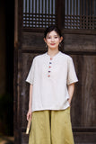 Equinox Linen Lyocell Cheongsam Top