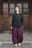 Begonia Hand-Dyed Ramie Cheongsam Top