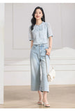 Ensemble Loose Polyester Short Sleeve Cheongsam Top