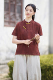 Maison Ramie Cotton Cheongsam Top
