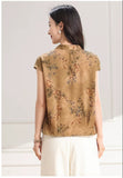 Aquamarine Lace Silk Cheongsam Top
