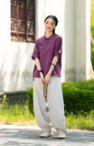 Arabella Linen Tencel Cheongsam Top