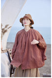 Tatiana Linen Rosewood Pink Cheongsam Top