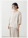 Bianca Han Linen Vintage Cheongsam Top