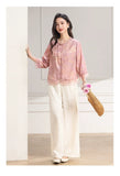 Yvette Lace Jacquard Cheongsam Top