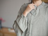 Undine Light Green Tie-Dye Cheongsam Cardigan
