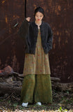 Antique Green Cotton Cheongsam Coat