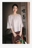 Jade Linen Vintage Cheongsam Top