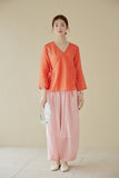 Poppy Lightweight Ramie Lantern Cheongsam Pants