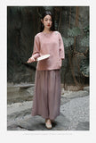 Nova Linen Embroidered Cheongsam Top