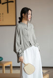 Undine Light Green Tie-Dye Cheongsam Cardigan