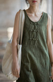 Ulrika Ramie Cotton Hand-Dyed Cheongsam Dress